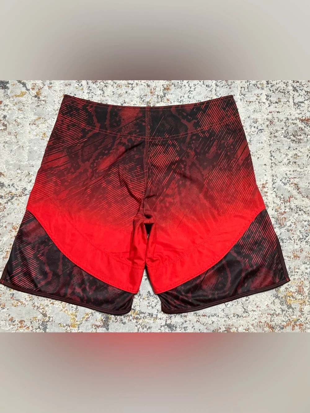 Venum Fight Team MMA kickboxing shorts Size Large black red